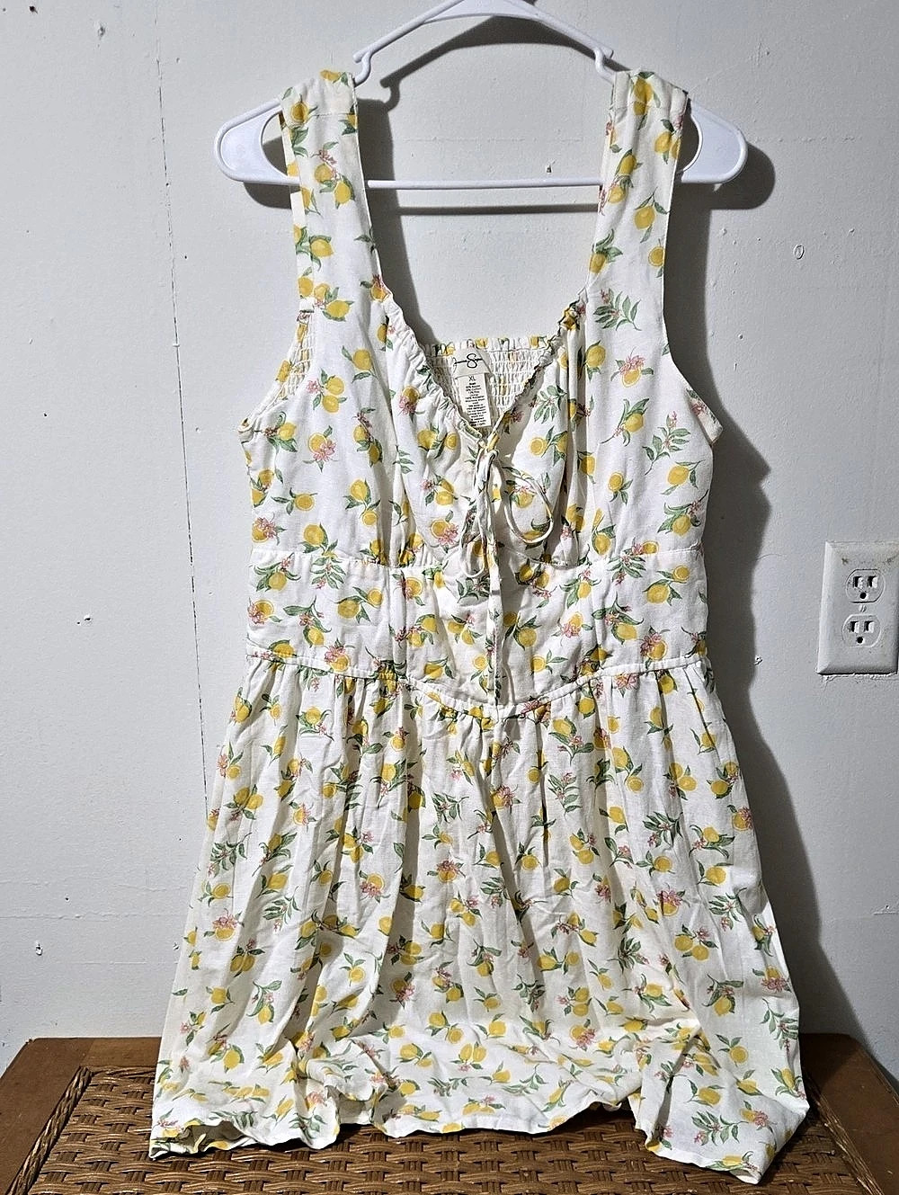 Jessica Simpson Floral Dress in White & Yellow Size XL